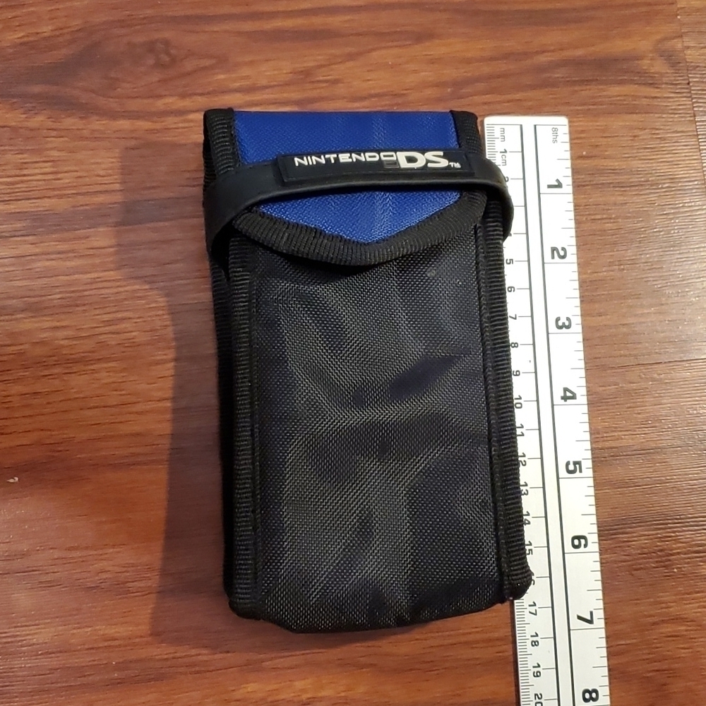 Nintendo DS case black blue padded sleeve bag case travel